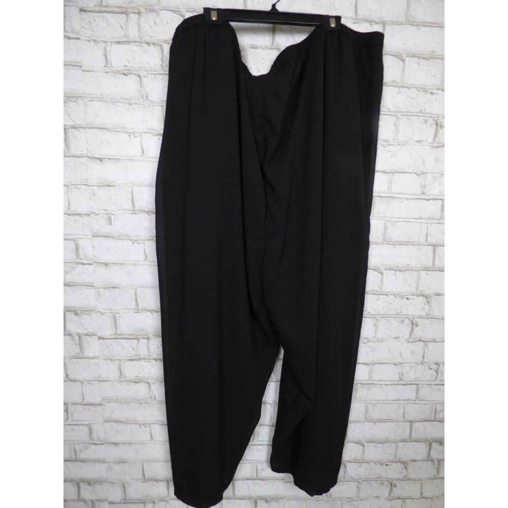 $229 Roaman's Black Beaded Chiffon 3 Piece Jacket Tank Pant Set 34W NEW - Picture 16 of 16